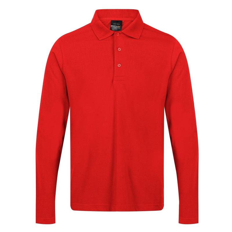 Pro Poloshirt Langärmlig Herren Rot Bunt S von Regatta