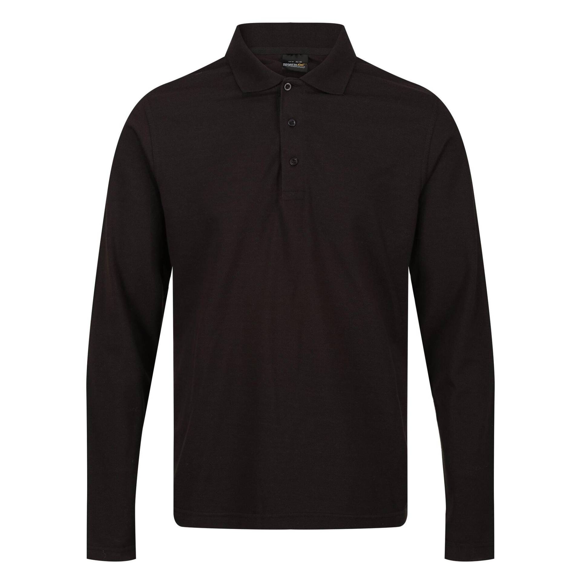 Pro Poloshirt Langärmlig Herren Schwarz 3XL von Regatta