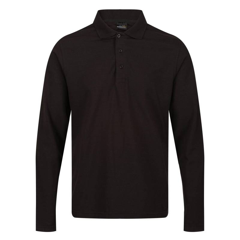 Pro Poloshirt Langärmlig Herren Schwarz 4XL von Regatta