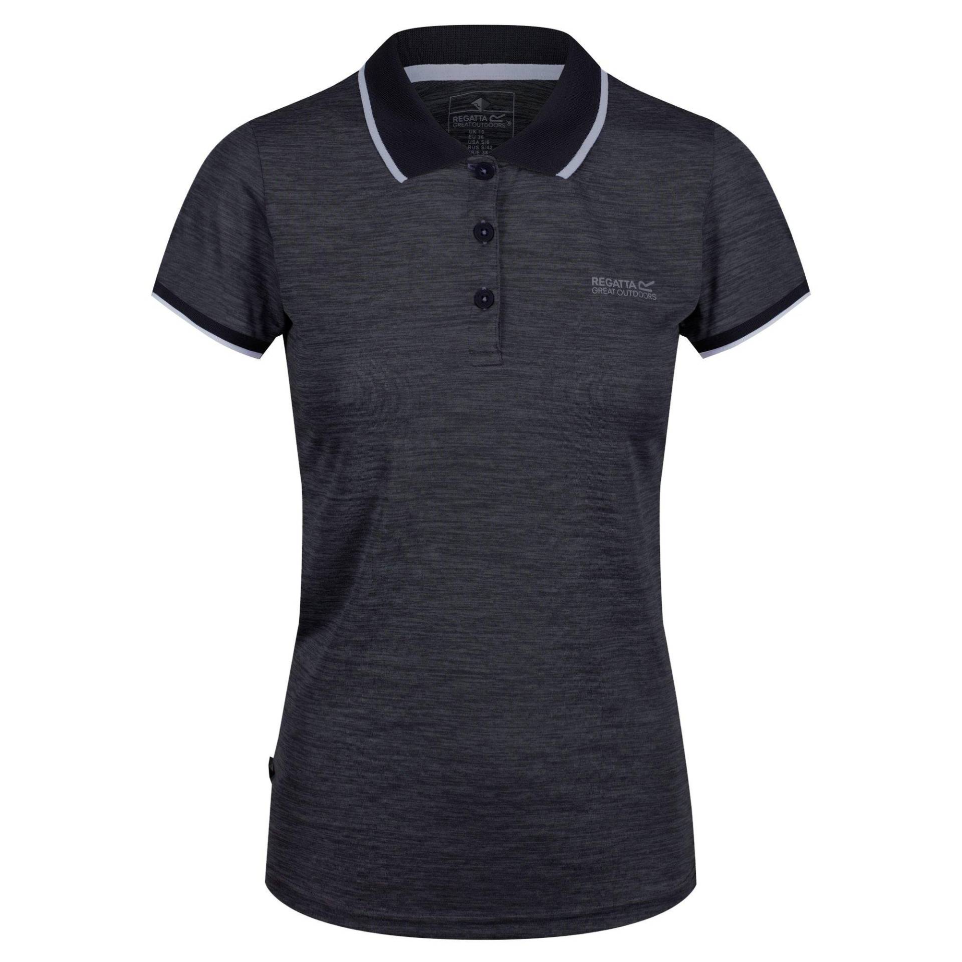 Regatta - Remex II Poloshirt, für Damen, Schwarz, Größe 42 von Regatta