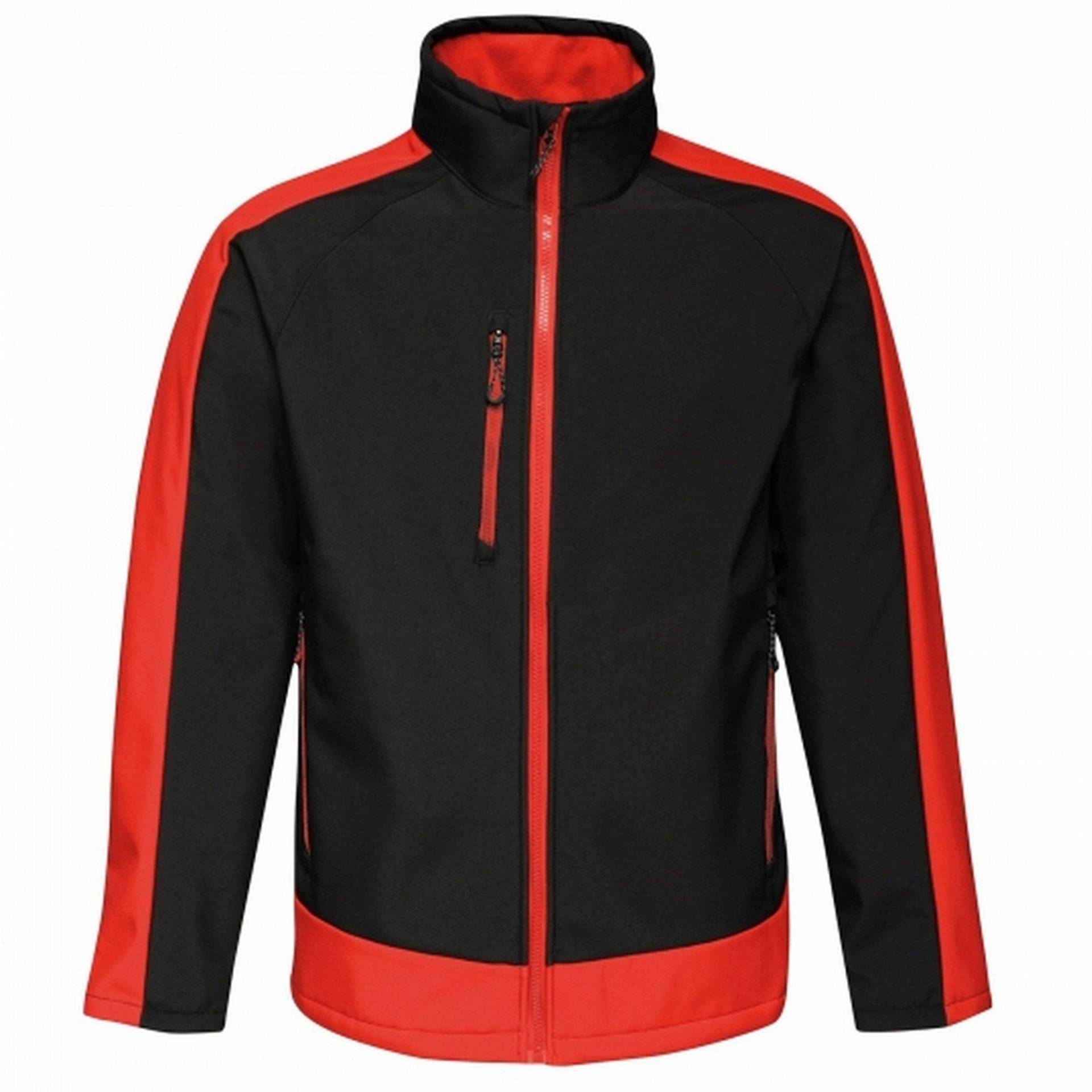 Softshelljacke Mit Kontrastdetails, Dreilagig Herren Schwarz XS von Regatta