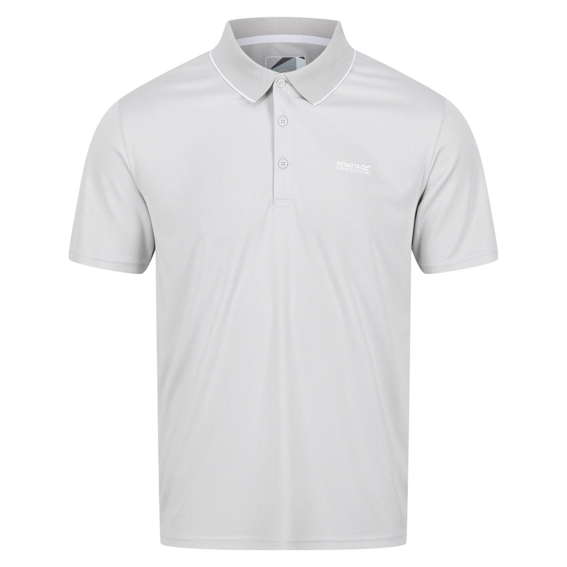 Regatta - Sport Poloshirt Maverick V, für Herren, Silber, Größe L von Regatta