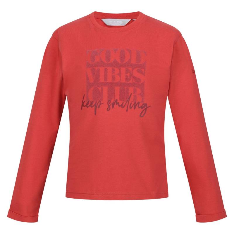 Wenbie Iii Good Vibes Club Tshirt Langärmlig Jungen Rot Bunt 104 von Regatta