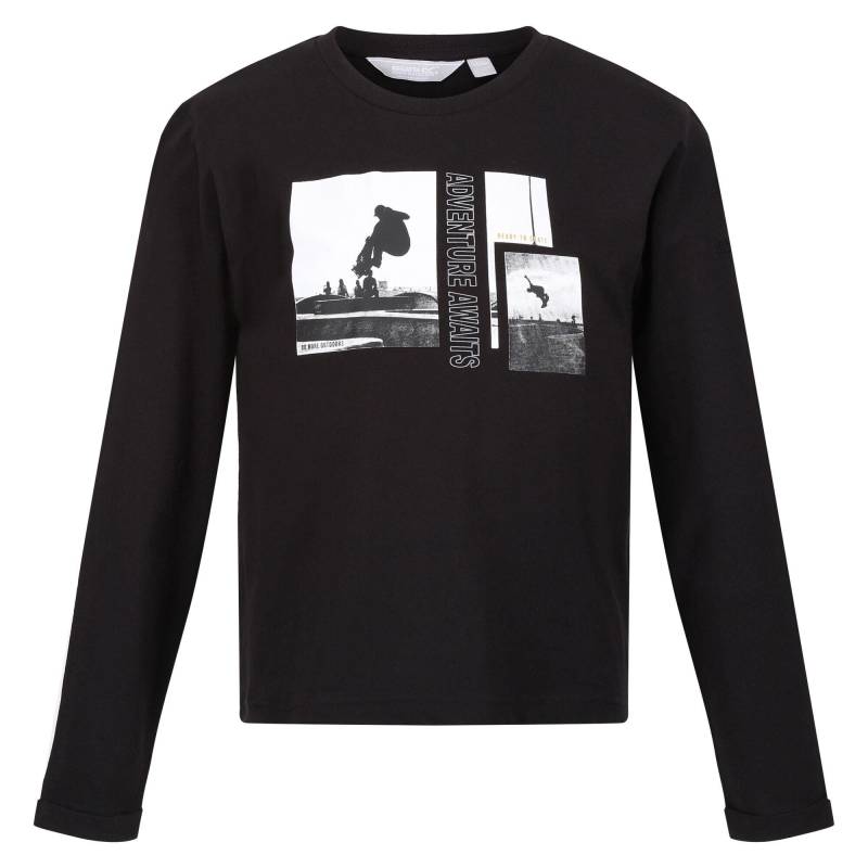 Wenbie Iii Tshirt Langärmlig Jungen Schwarz 170/176 von Regatta