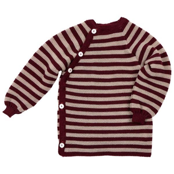 Reiff - Kid's Ringelschlüttli - Merinopullover Gr 98/104 braun/rot von Reiff