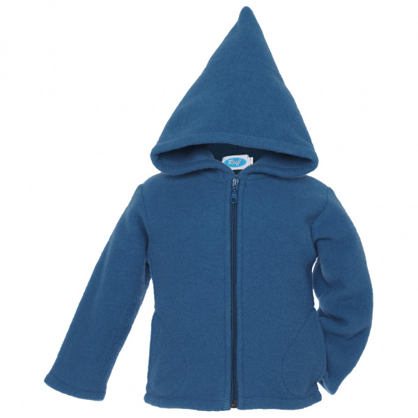 Reiff - Kid's Wollfleecekapuzenjacke - Merinohoodie Gr 104;116;128;74/80;86/92;98/104 blau von Reiff