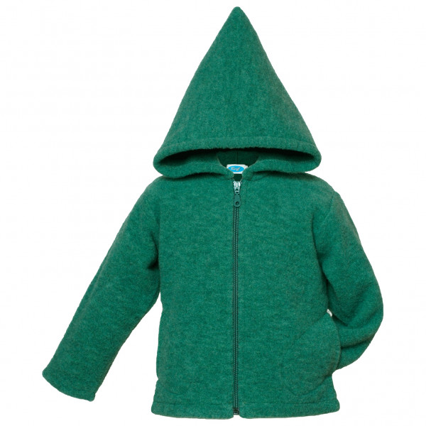 Reiff - Kid's Wollfleecekapuzenjacke - Merinohoodie Gr 98/104 grün von Reiff