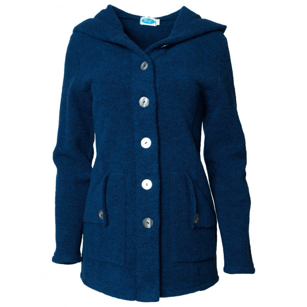 Reiff - Women's Wollfleecekapuzenjacke Mona - Merinojacke Gr L blau von Reiff