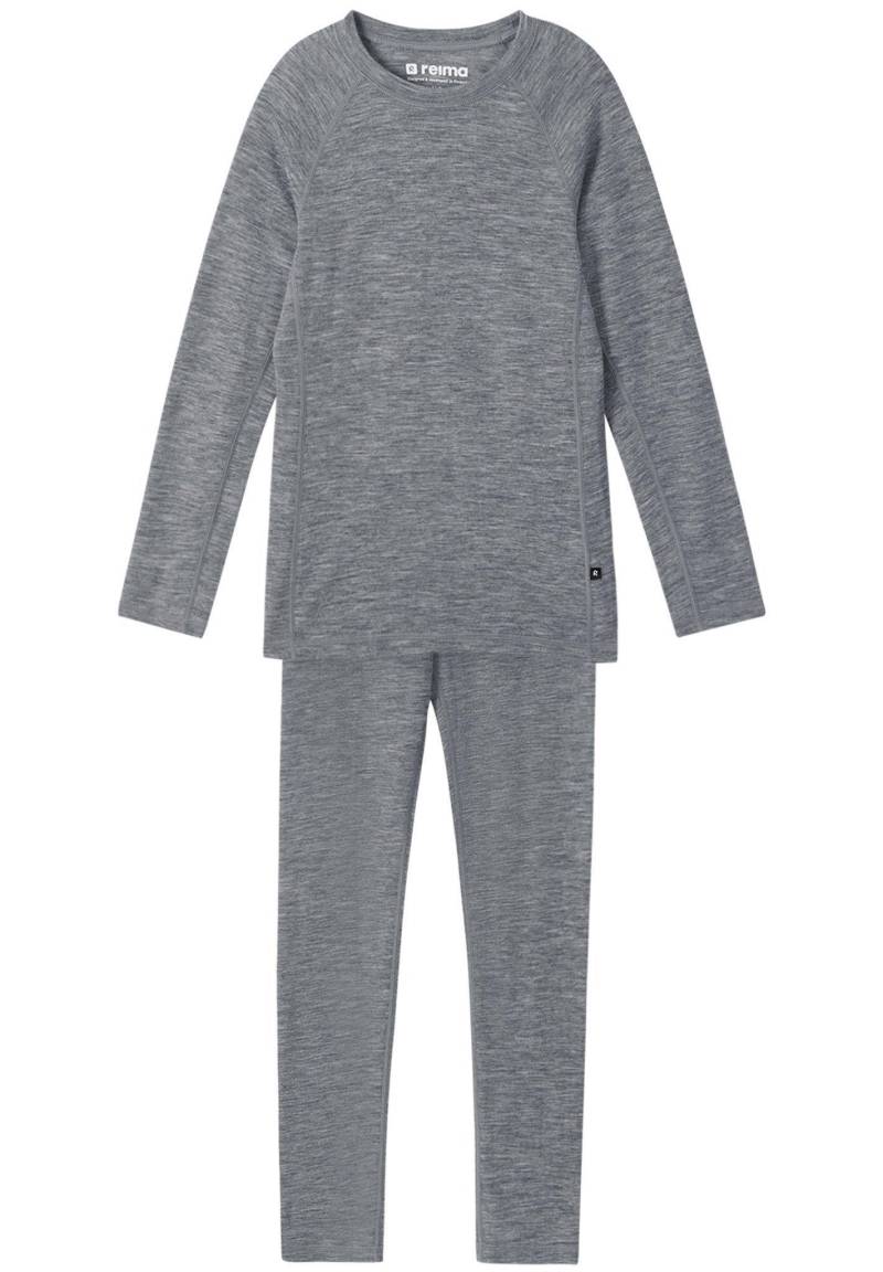 Wolle Kinder Unterwäsche Set Kinsei Melange Grey Unisex Grau 80 von Reima