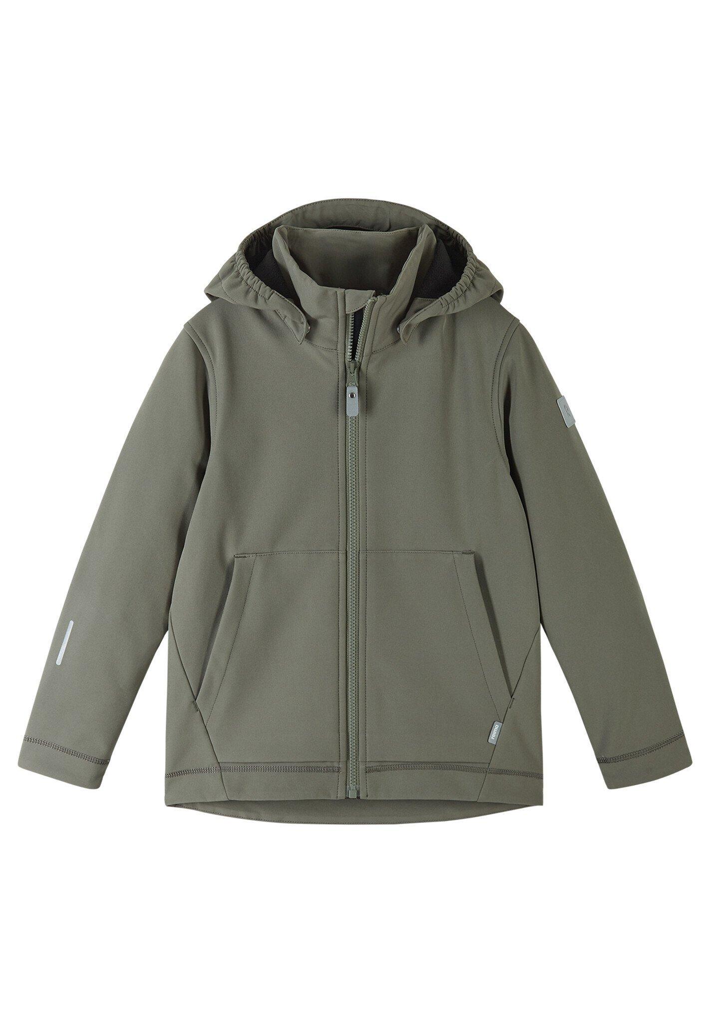 Tec Kinder Softshelljacke Koivula Greyish Green Jungen Grün 164 von Reima