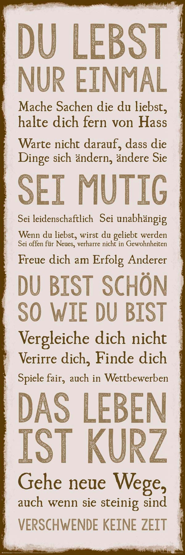 Reinders! Deco-Panel »Das Leben«, Spruch 30x90 cm Reinders! Deco-Panel »Das Leben«, Spruch 30x90 cm von Reinders!