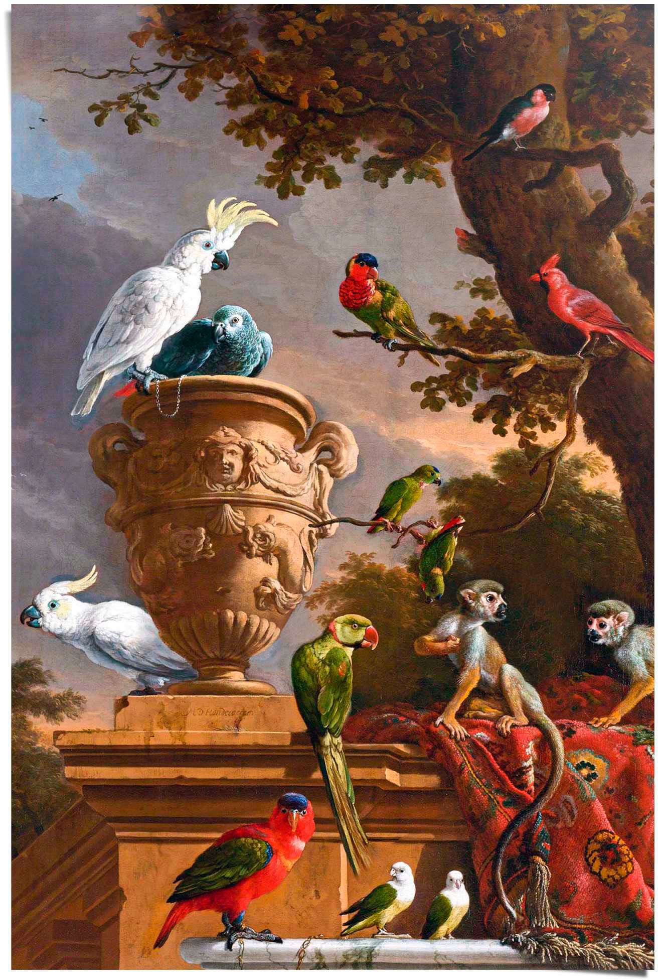 Reinders! Poster »De Menagerie - Melchior d'Hondecoeter« Reinders! Poster »De Menagerie - Melchior d'Hondecoeter« von Reinders!