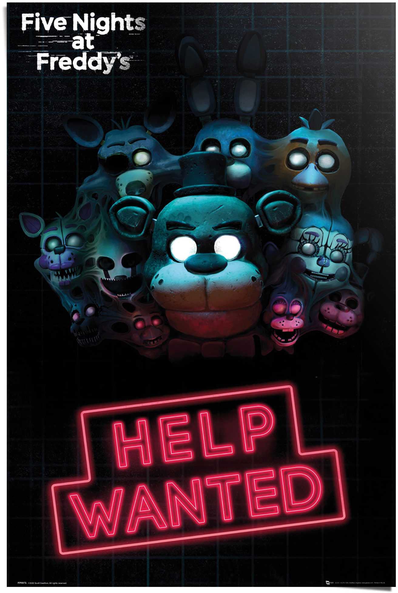 Reinders! Poster »Five Nights at Freddy's« von Reinders!