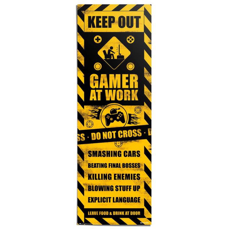 Reinders! Poster »Gaming Caution« von Reinders!