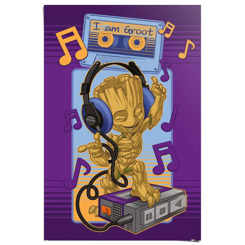 Reinders! Poster »Guardians of the Galaxy - groot cassette« von Reinders!