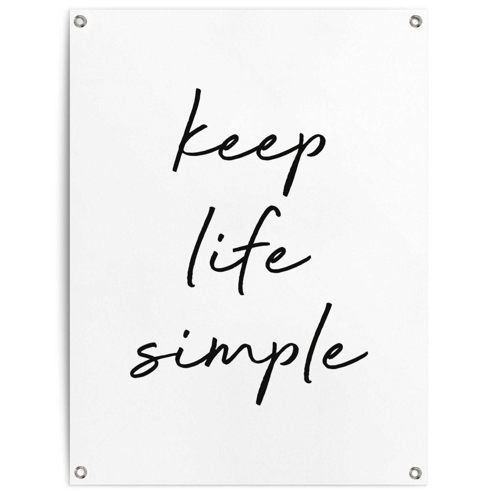 Reinders! Poster »Keep life simple«, Outdoor für Garten oder Balkon von Reinders!