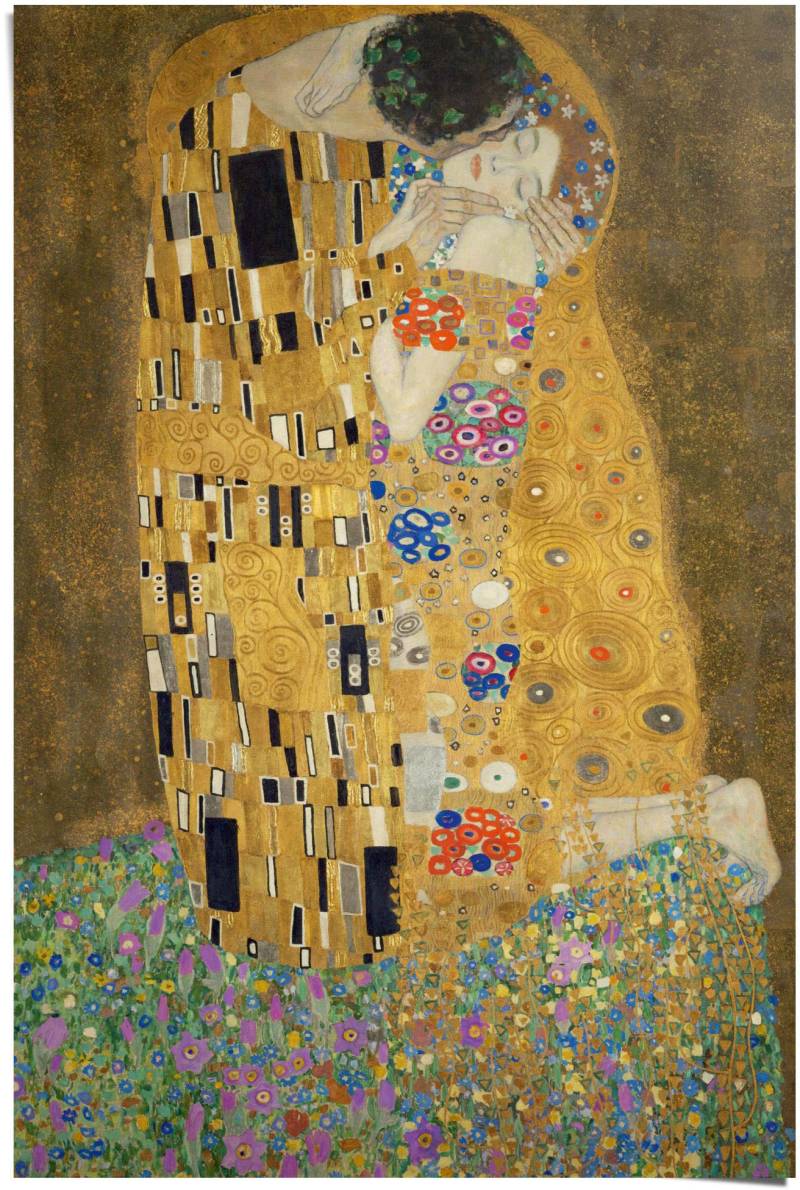 Reinders! Poster »Poster Der Kuss Gustav Klimt«, Kunst, (1 St.) von Reinders!