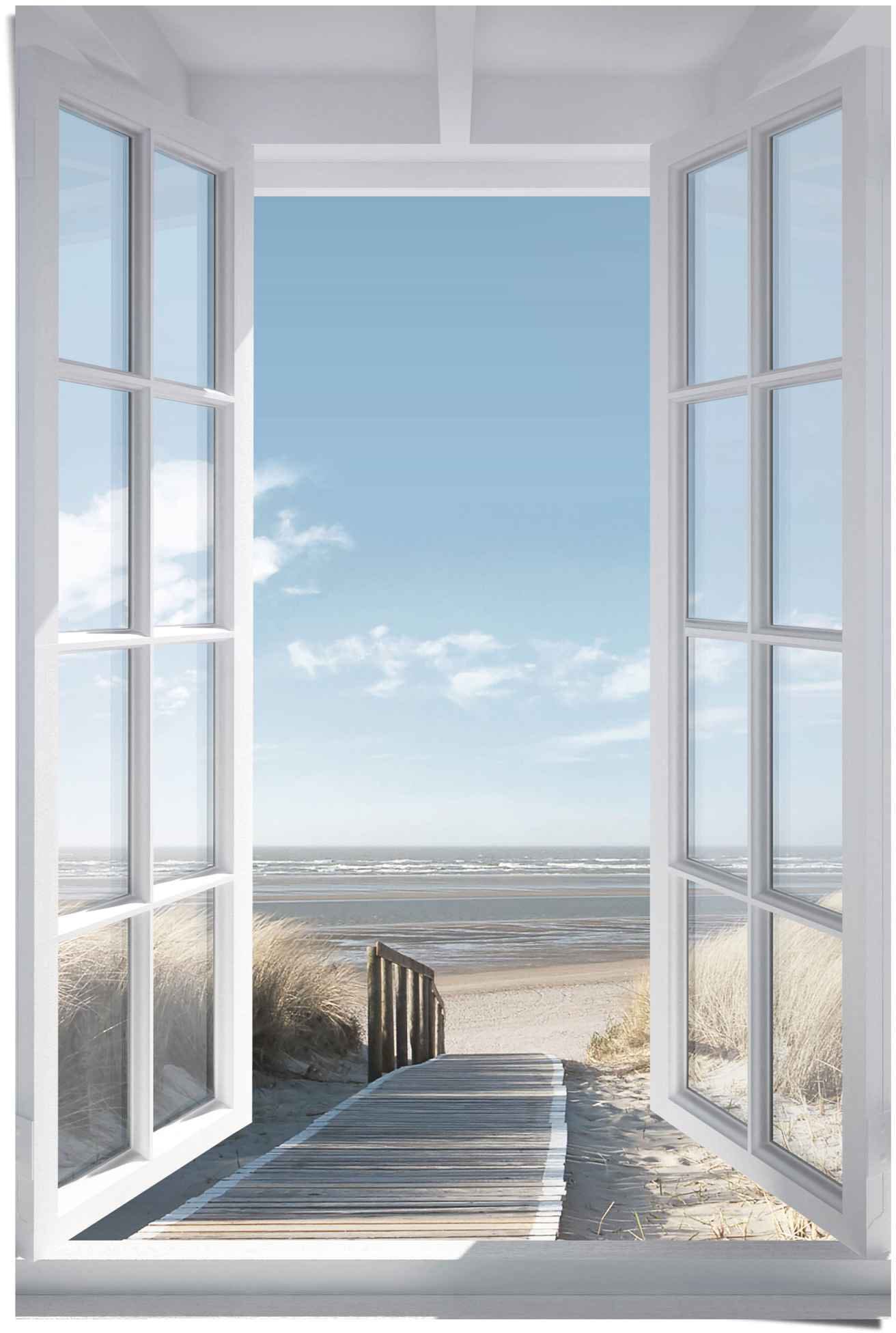 Reinders! Poster »Poster Fensterblick Nordsee«, Meer, (1 St.) von Reinders!