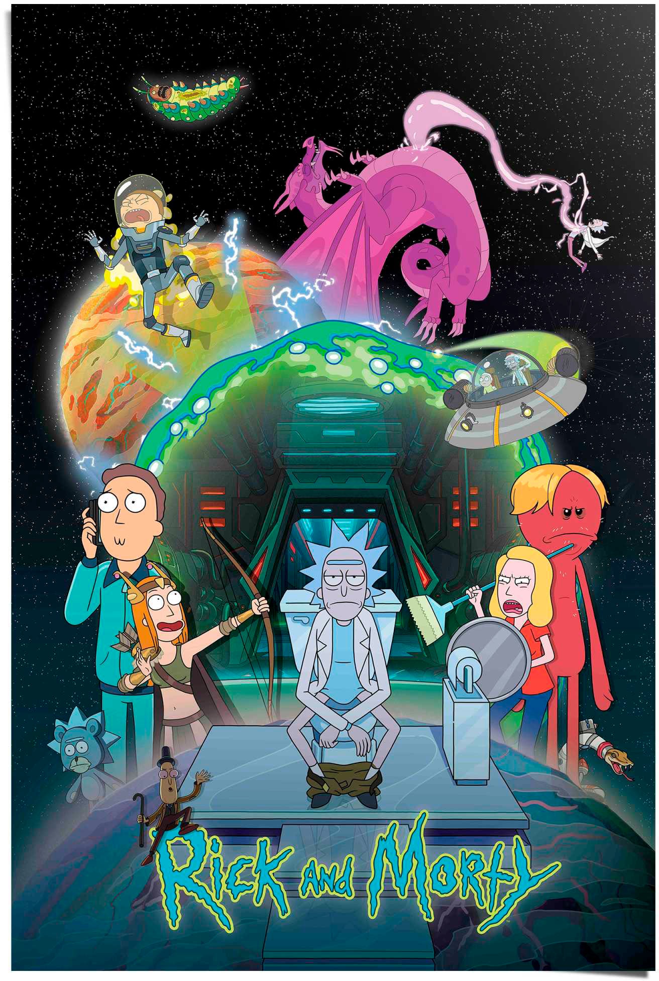 Reinders! Poster »Rick and Morty - toilet adventure« Reinders! Poster »Rick and Morty - toilet adventure« von Reinders!