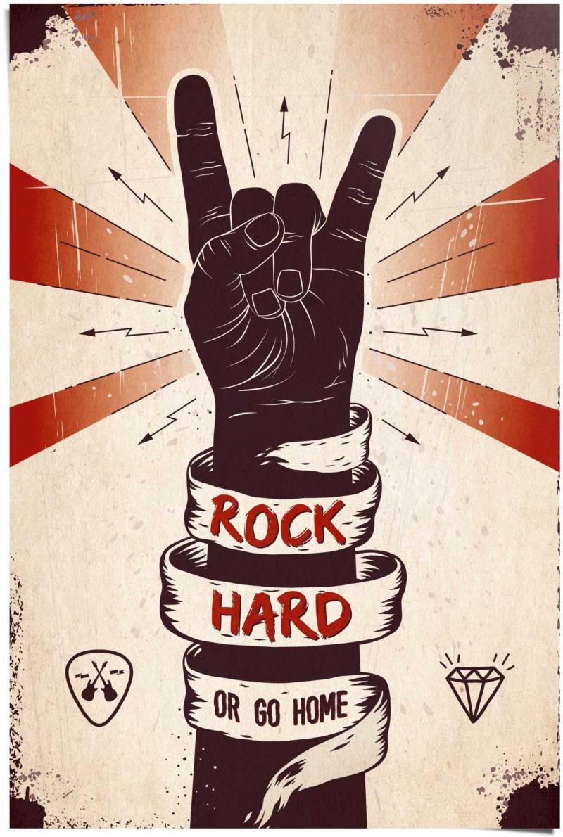 Reinders! Poster »Rock Hard«, (1 St.) von Reinders!