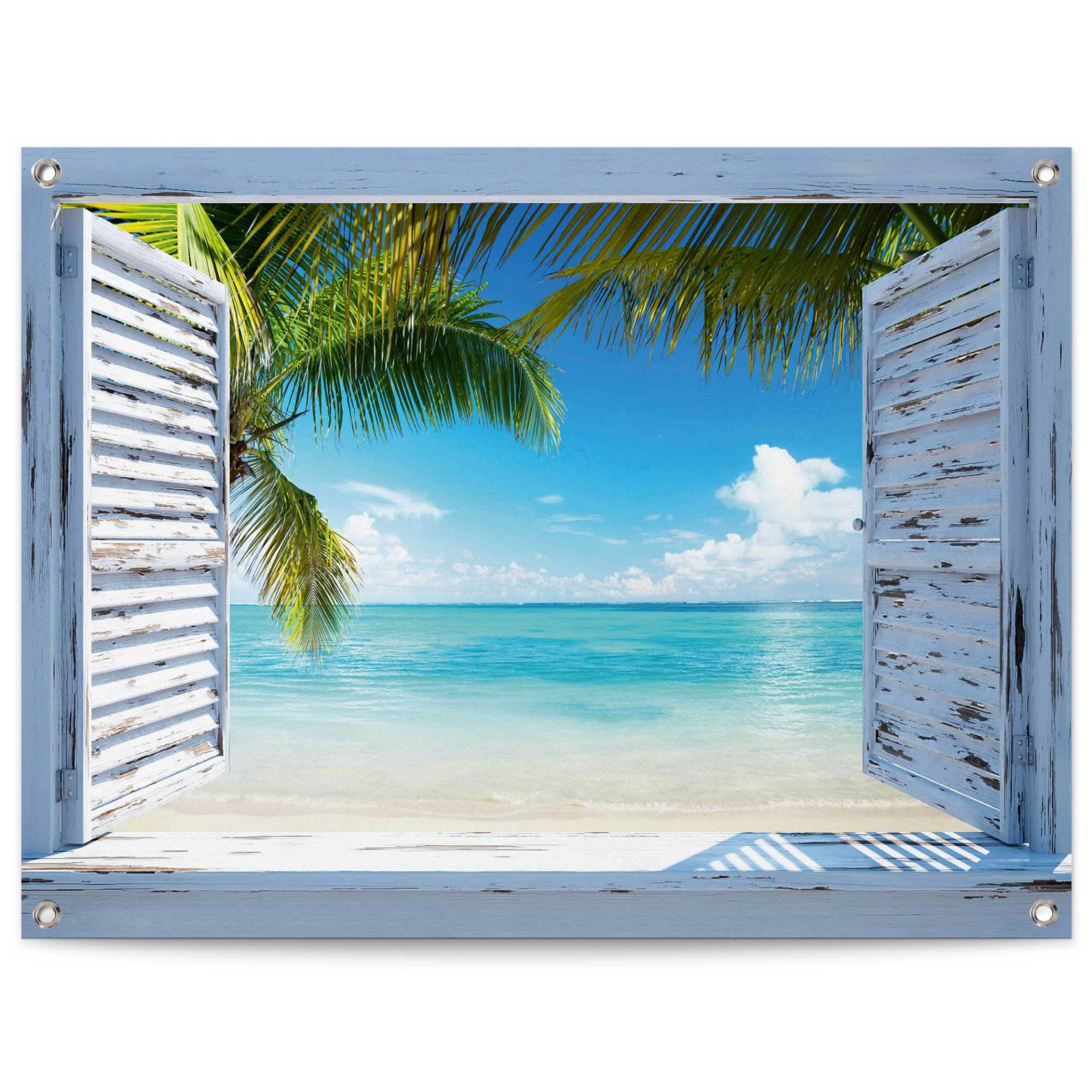 Reinders! Poster »Strandfenster«, Outdoor für Garten oder Balkon Reinders! Poster »Strandfenster«, Outdoor für Garten oder Balkon von Reinders!