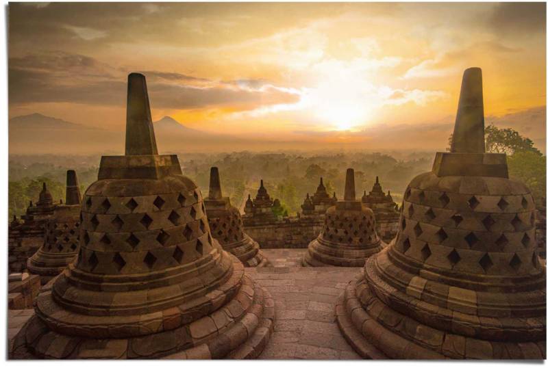 Reinders! Poster »Stupas Borobudur« von Reinders!