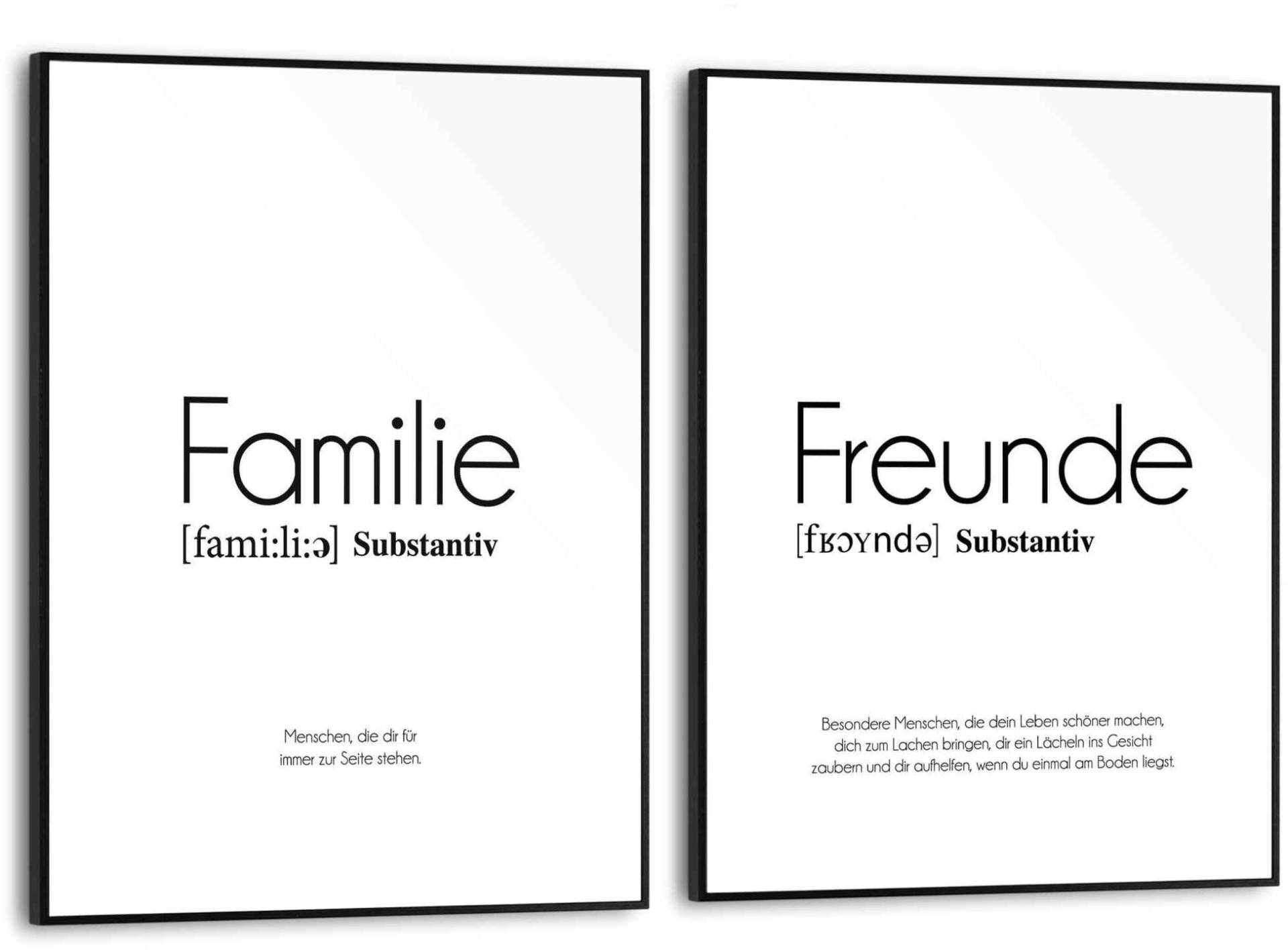 Reinders! Wandbild »Familie Text - Modern - Freunde«, (2 St.) von Reinders!