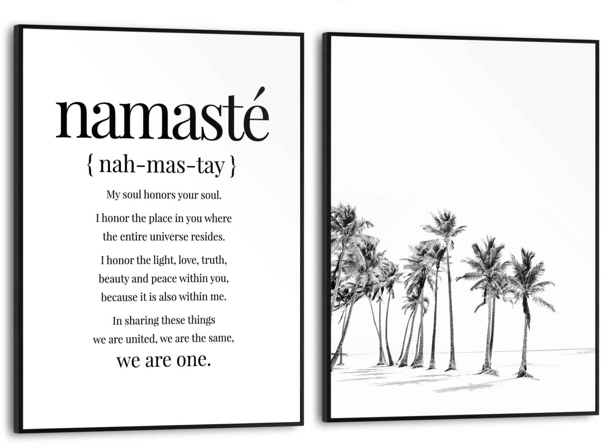 Reinders! Wandbild »Ruhe Namasté - Strand - Palme - Zen«, (2 St.) von Reinders!