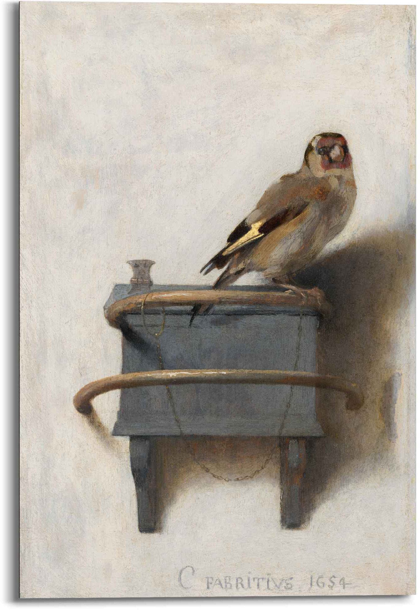 Reinders! Wandbild »Wandbild Der Distelfink Carel Fabritius - Vogel - Kunst - Mauritshuis«, Vögel, (1 St.) von Reinders!