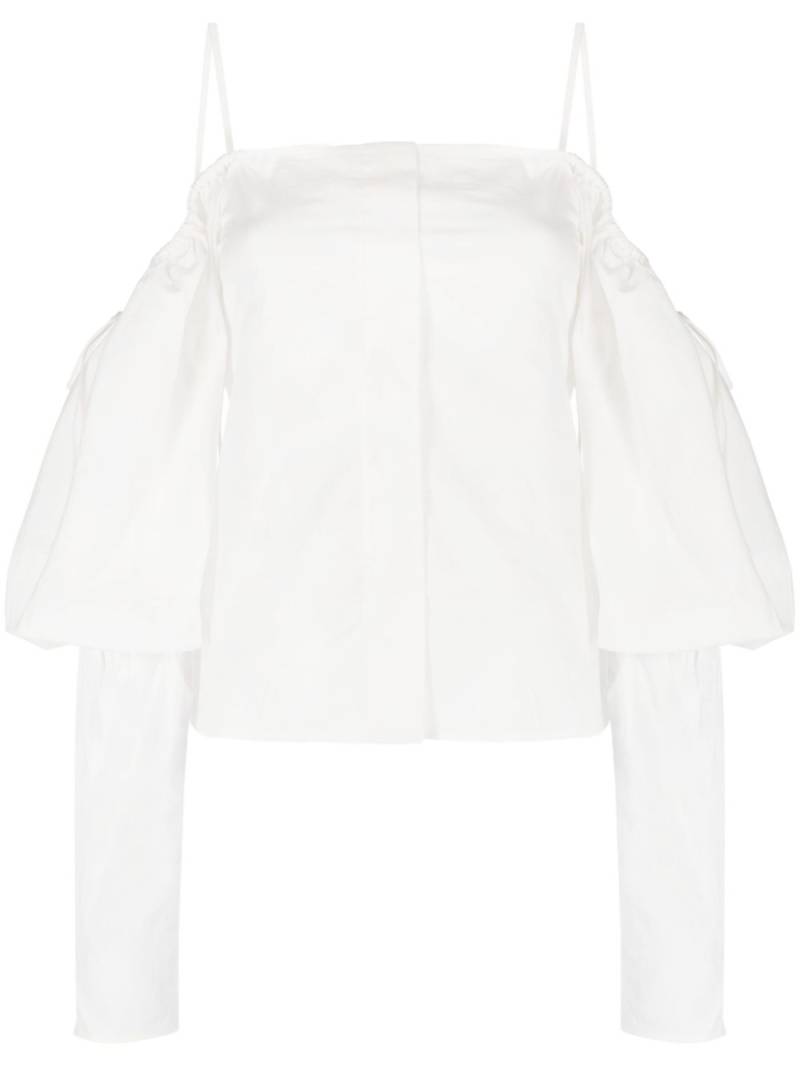 Rejina Pyo Bay off-shoulder cotton blouse - White von Rejina Pyo