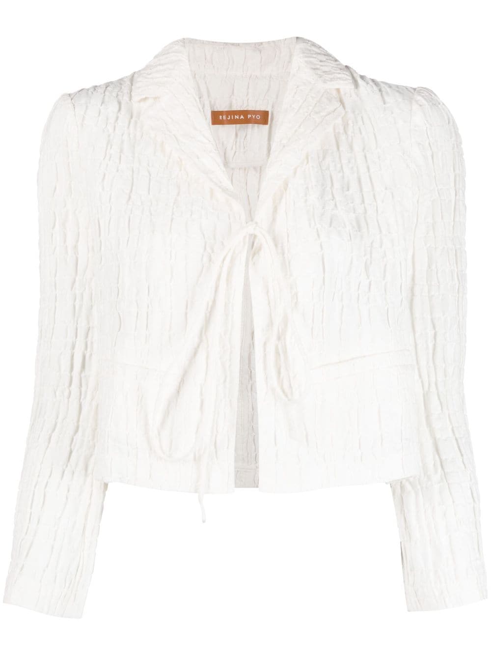 Rejina Pyo Elani smocked blazer - White von Rejina Pyo