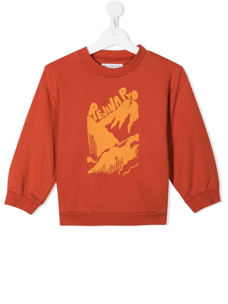 Rejina Pyo Luka logo-print organic cotton sweatshirt - Red von Rejina Pyo