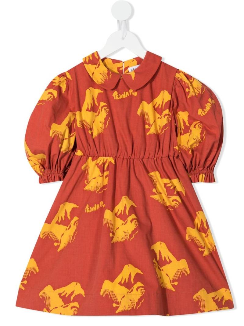 Rejina Pyo Nora Mount-print organic cotton dress - Red von Rejina Pyo