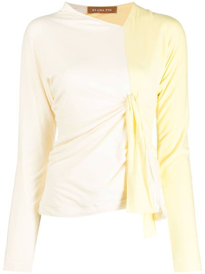 Rejina Pyo gathered-detail long-sleeve top - Yellow von Rejina Pyo