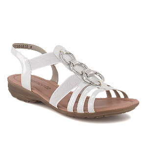 Remonte Damen Flache Sandalette Weiss von Remonte