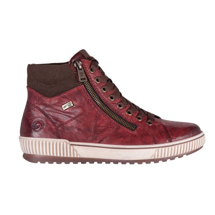 Remonte Damen Kurzstiefelette aus Glattleder bordeaux, 39 von Rieker