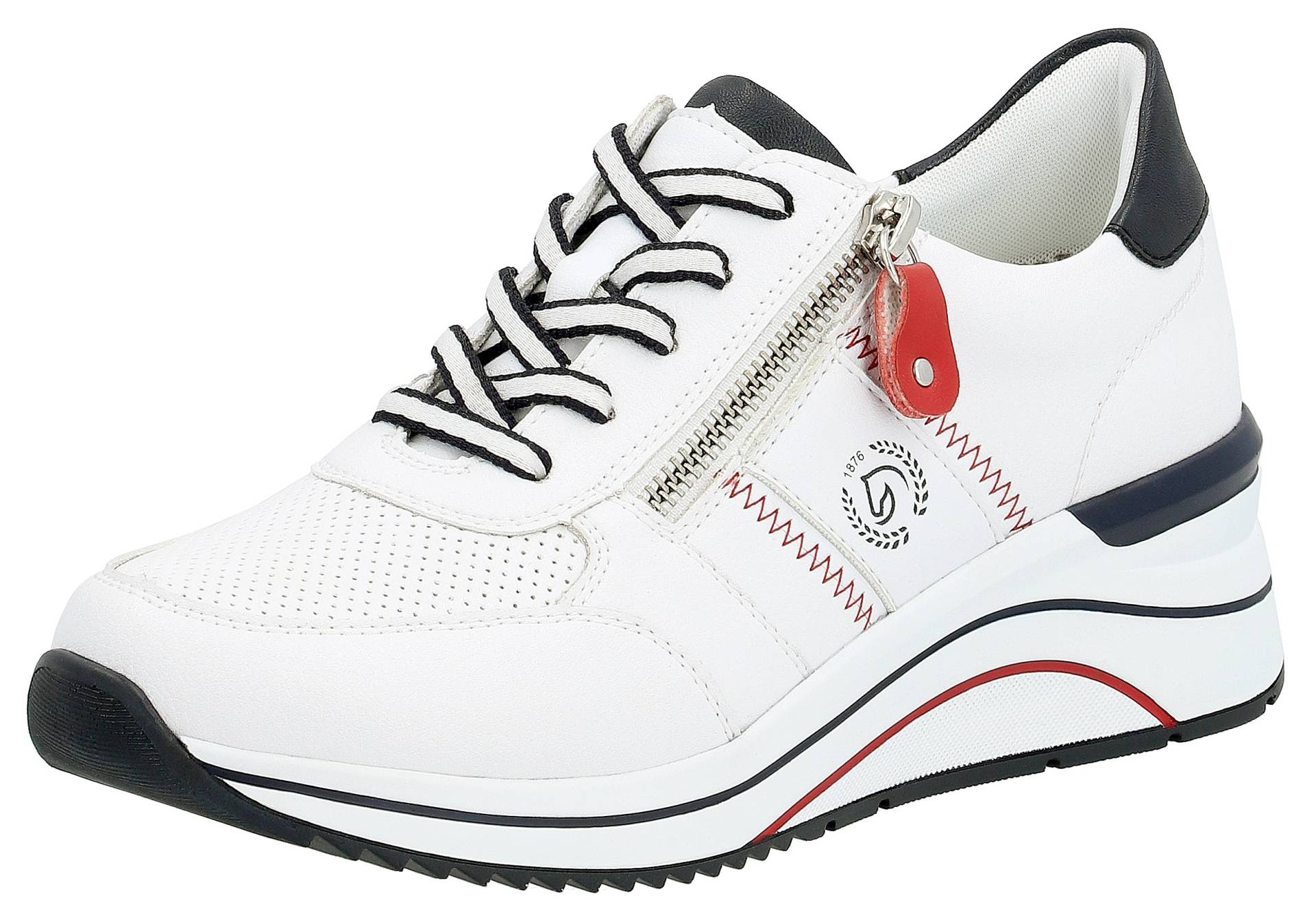 Remonte Keilsneaker, Freizeitschuh, Halbschuh, Schnürschuh mit Metallic-Kontrastbesätzen Remonte Keilsneaker, Freizeitschuh, Halbschuh, Schnürschuh mit Metallic-Kontrastbesätzen von Remonte
