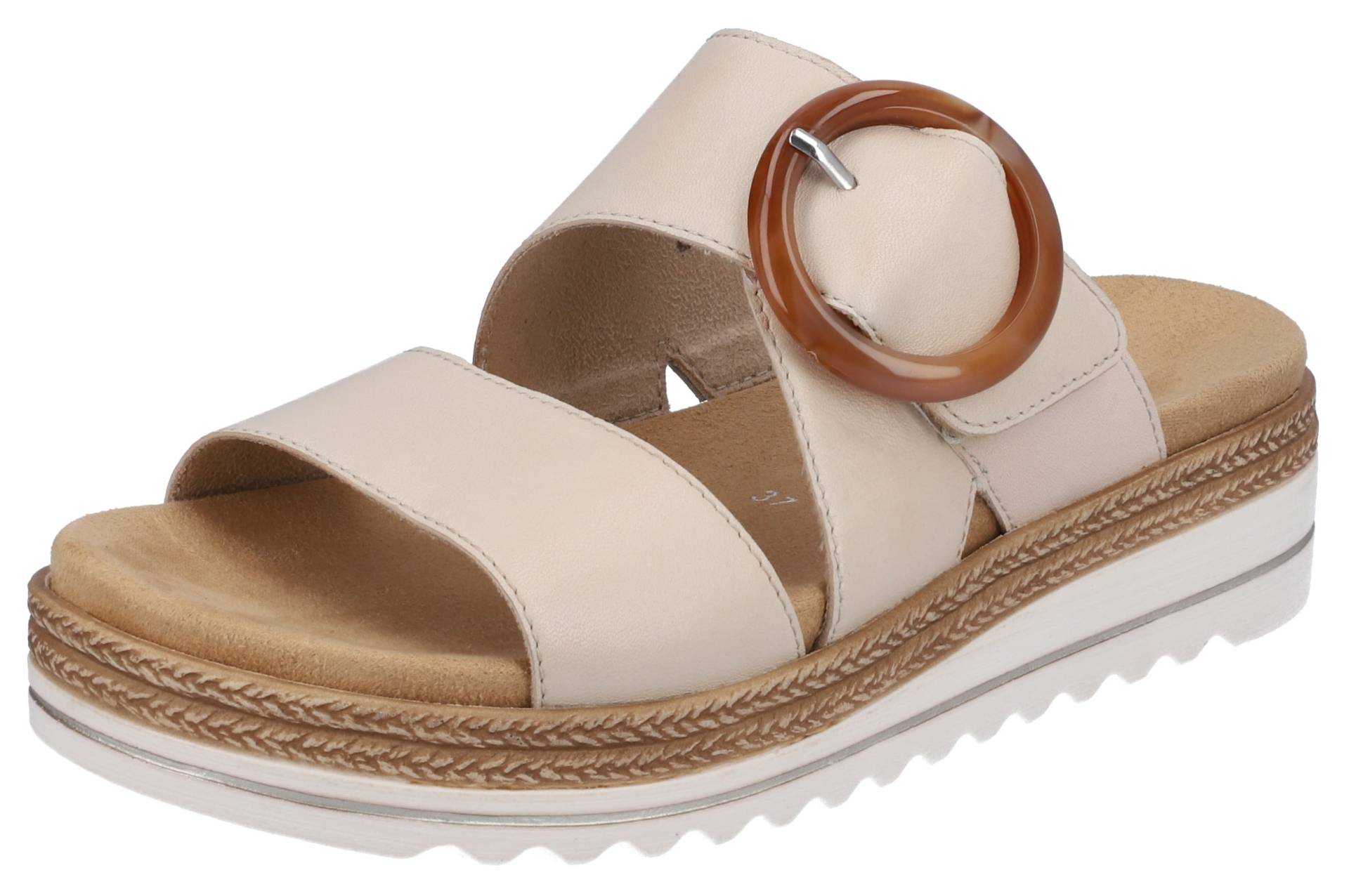 Remonte Pantolette, Keilabsatz, Sommerschuh, Schlappen mit Zierschnalle Remonte Pantolette, Keilabsatz, Sommerschuh, Schlappen mit Zierschnalle von Remonte
