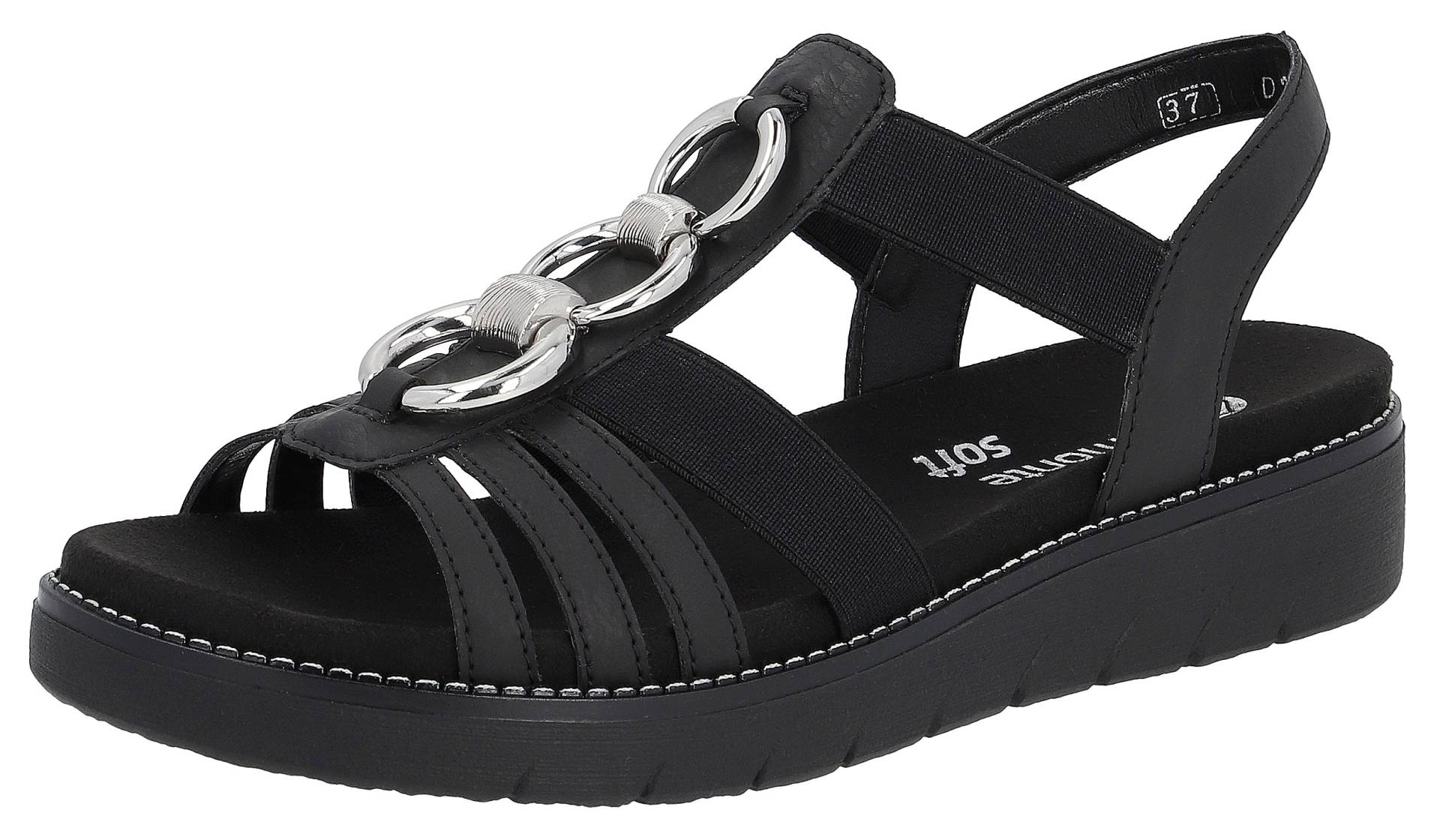 Remonte Sandale, Sommerschuh, Sandalette, Keilabsatz, mit praktischen Gummizügen Remonte Sandale, Sommerschuh, Sandalette, Keilabsatz, mit praktischen Gummizügen von Remonte