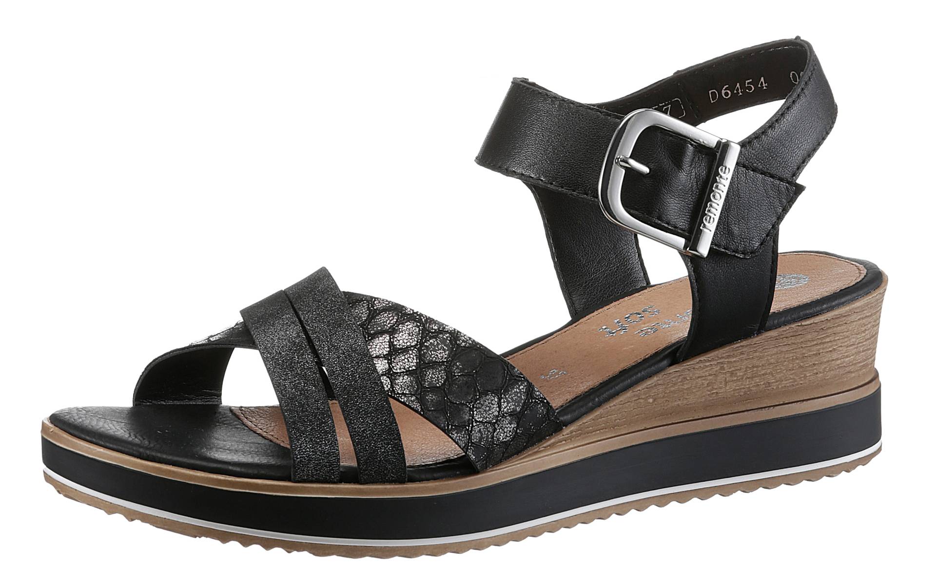 Remonte Sandalette, Sommerschuh, Sandale, Keilabsatz, mit Reptilien-Prägung Remonte Sandalette, Sommerschuh, Sandale, Keilabsatz, mit Reptilien-Prägung von Remonte