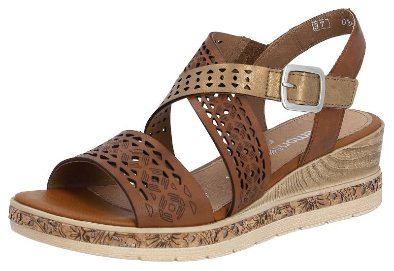 Remonte Sandalette, Sommerschuh, Sandale, Keilabsatz, mit sommerlichen Cut Outs von Remonte