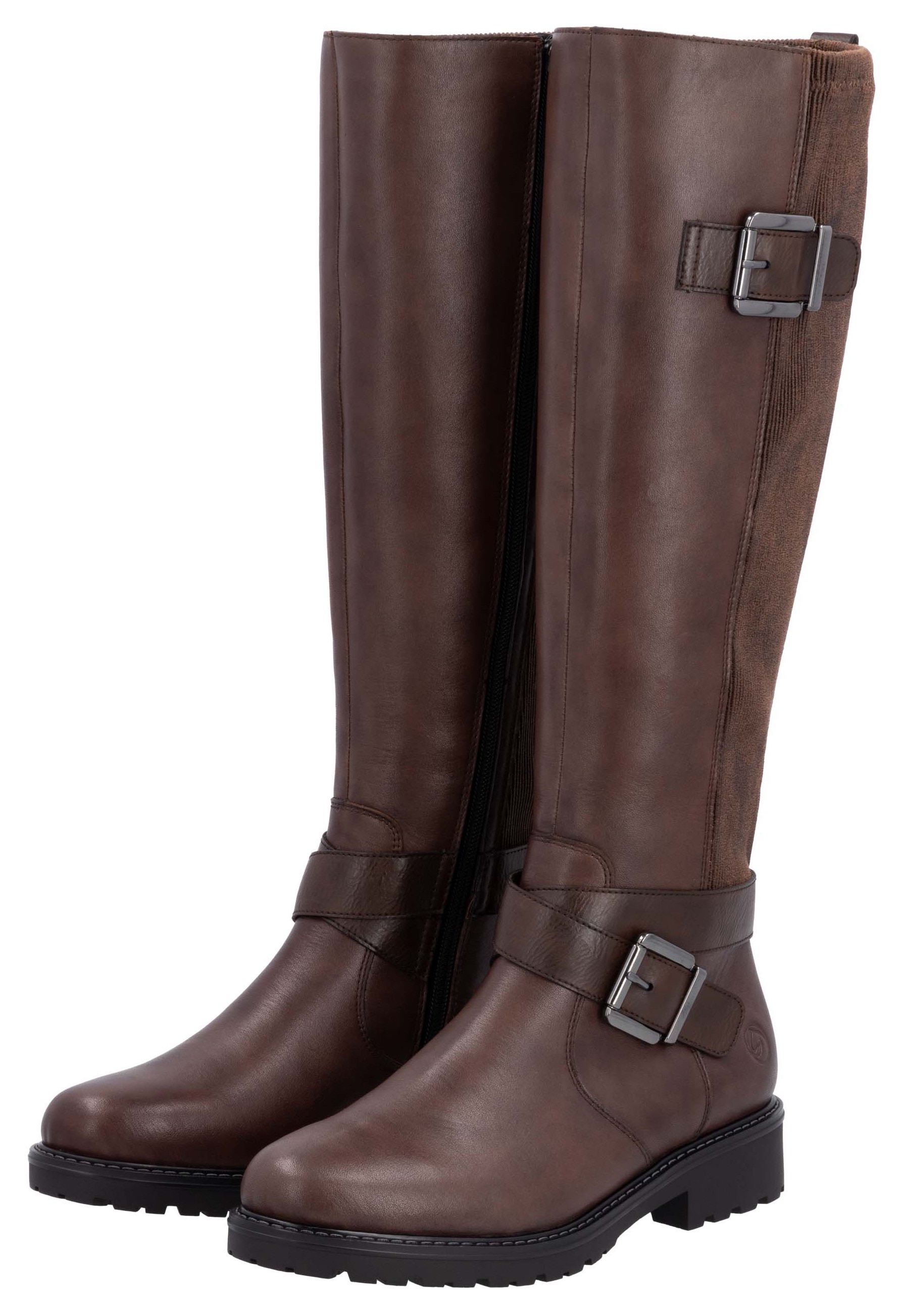 Remonte Stiefel »Elisabeth Hurley-Collection«, Blockabsatz, Herbstmode, Langschaftstiefel mit Innenreissverschluss von Remonte