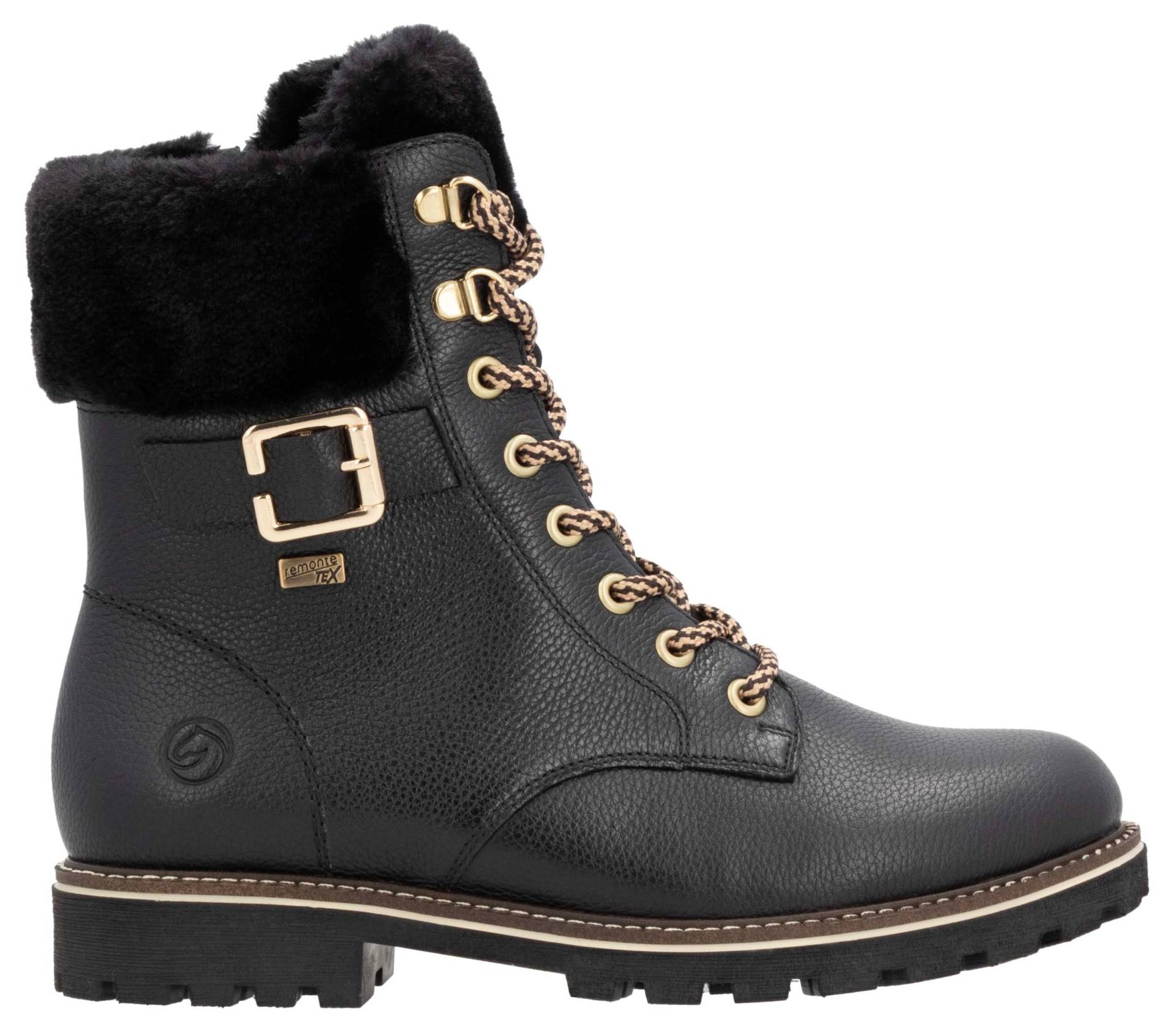 Remonte Winterboots »Elisabeth Hurley-Collection«, Schnürboots, Outdoorschuh, Schnürstiefelette mit Zierschnalle von Remonte