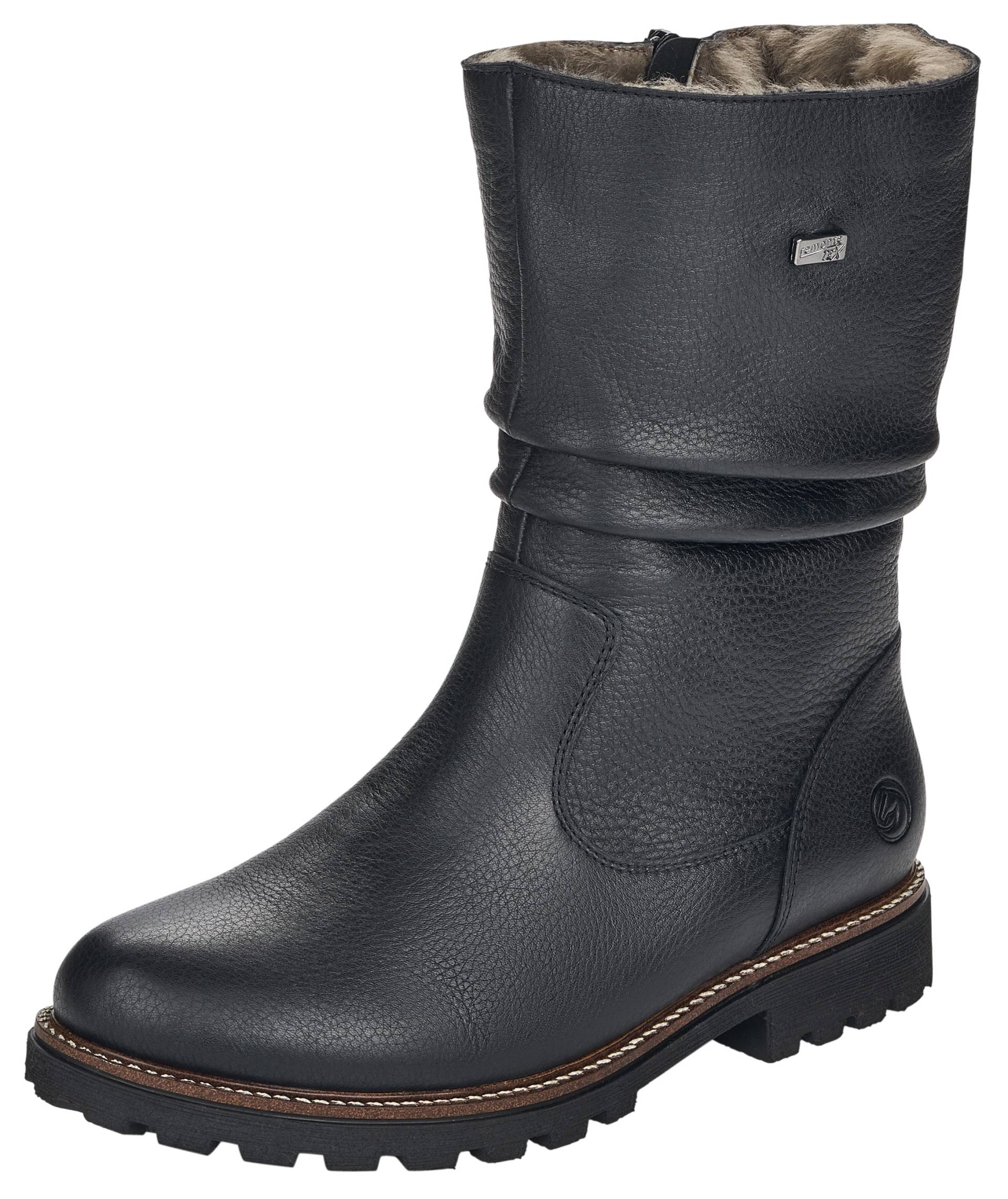 Remonte Winterstiefel, Blockabsatz, Winterboots mit Falten am slouchy Schaft, schmale Form von Remonte