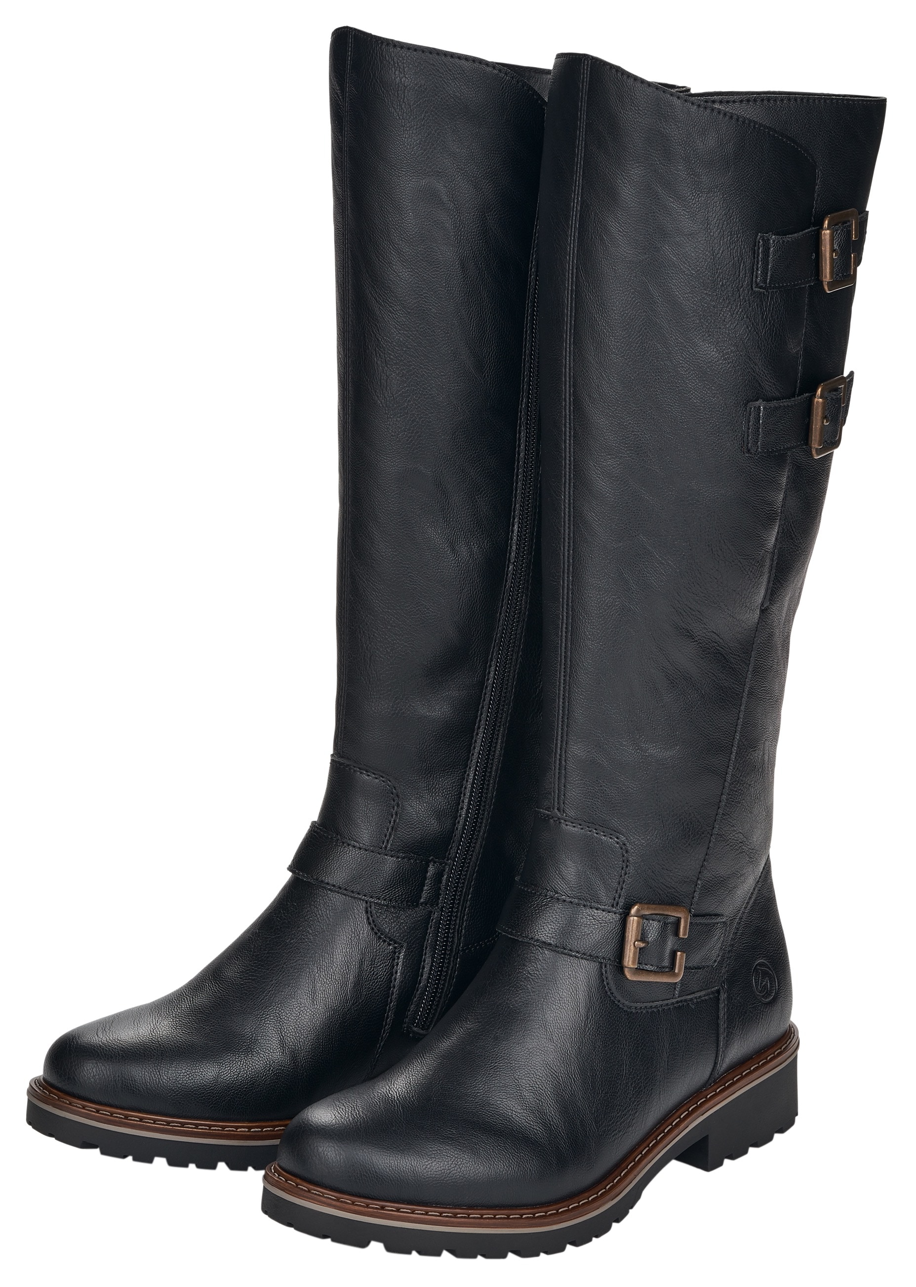 Remonte Winterstiefel, Blockabsatz, Langschaftstiefel, Wechselfussbett, XL-Schaft von Remonte