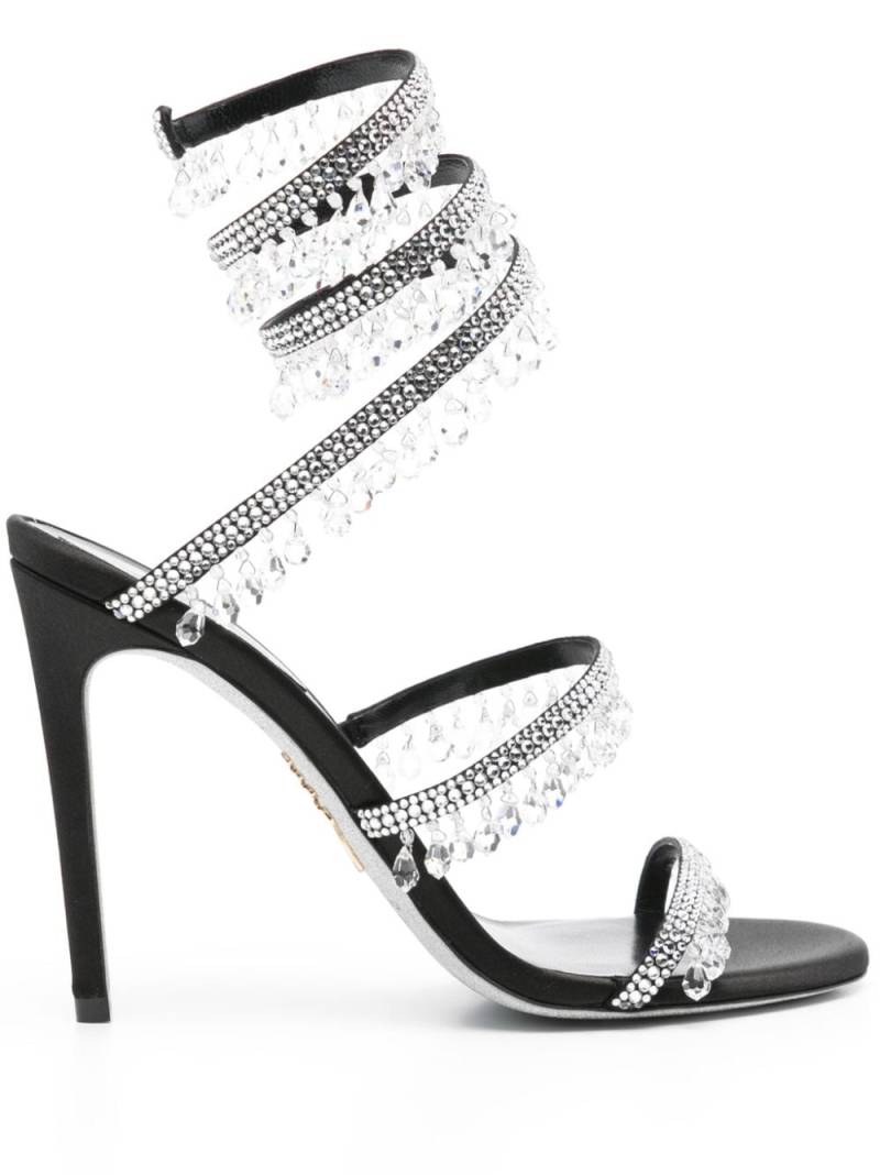 René Caovilla 105mm Cleo sandals - Black von René Caovilla