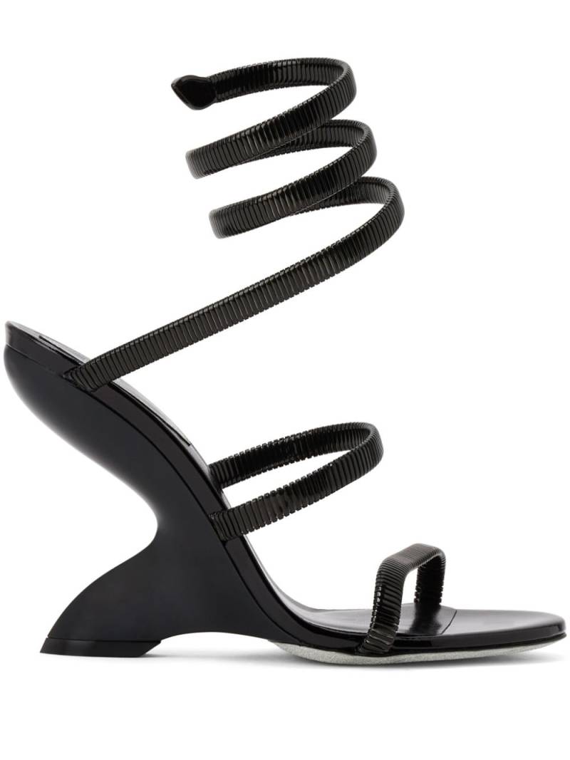 René Caovilla 105mm Symphony leather sandals - Black von René Caovilla