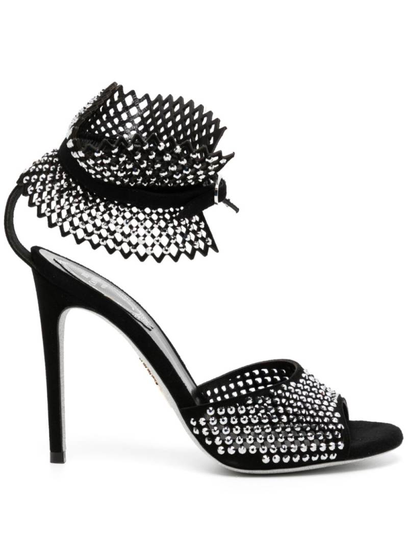 René Caovilla 110mm crystal-embellished sandals - Black von René Caovilla