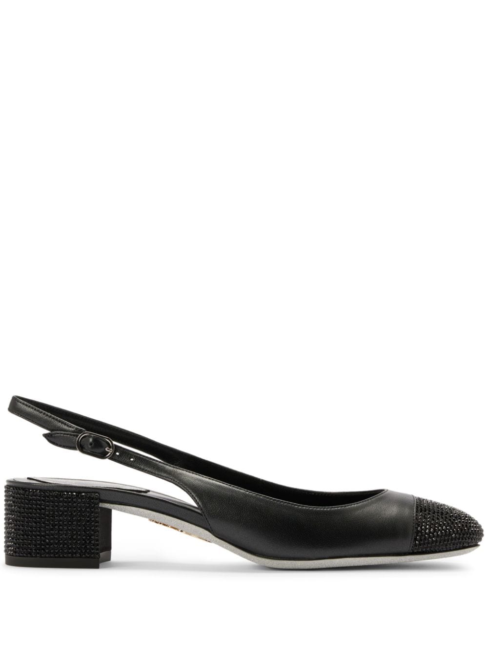 René Caovilla 40mm Kristen slingback pumps - Black von René Caovilla