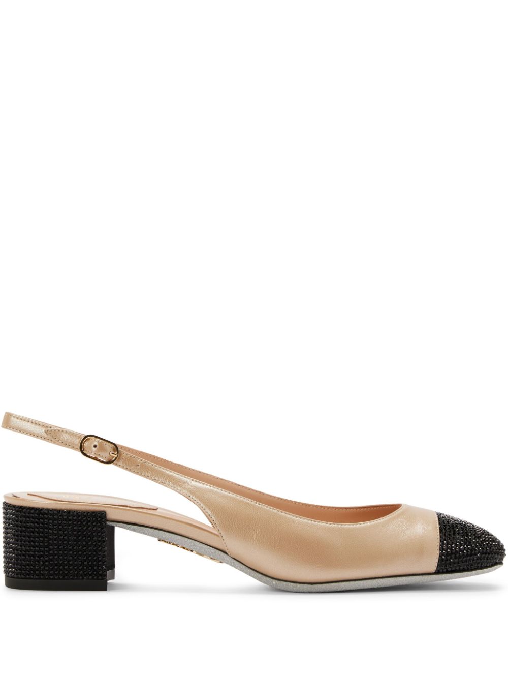 René Caovilla 40mm Kristen slingback pumps - Neutrals von René Caovilla